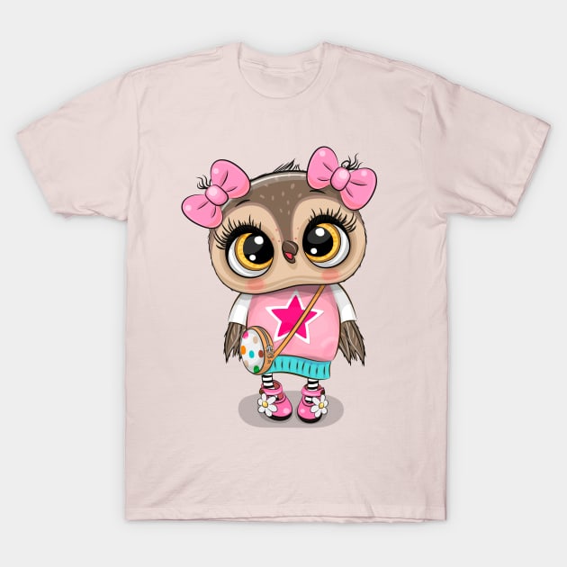 Cute owl T-Shirt by Reginast777